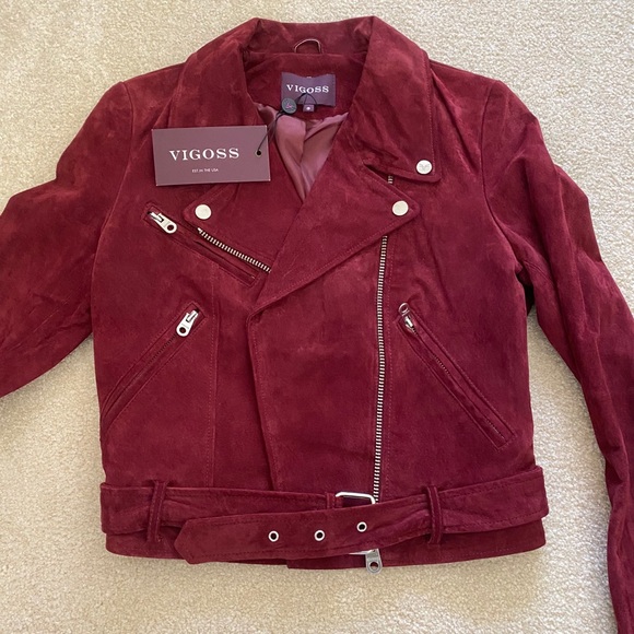 Vigoss Burgundy Suede Jacket - Picture 1 of 4
